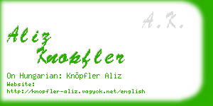 aliz knopfler business card